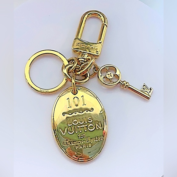 Louis Vuitton Porto Cles Maison Gold Tone Key Ring Bag Charm - Picture 1 of 7